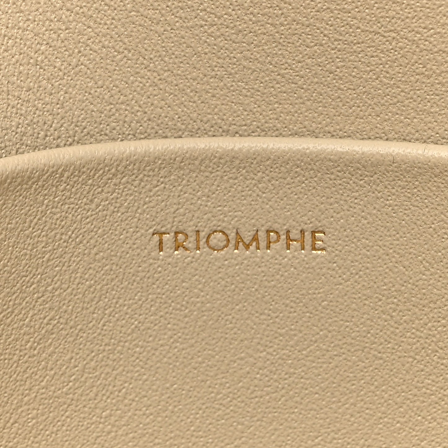 Natural Calfskin Triomphe Shoulder Bag Ivory