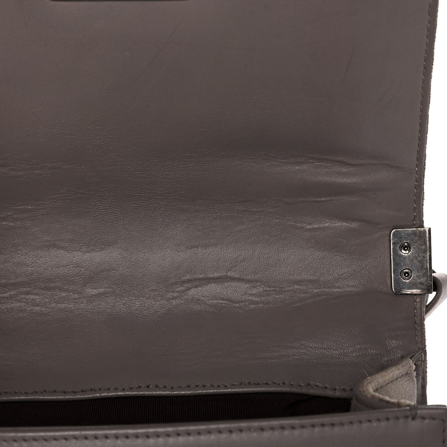 Velvet Quilted Small Boy Flap Grey