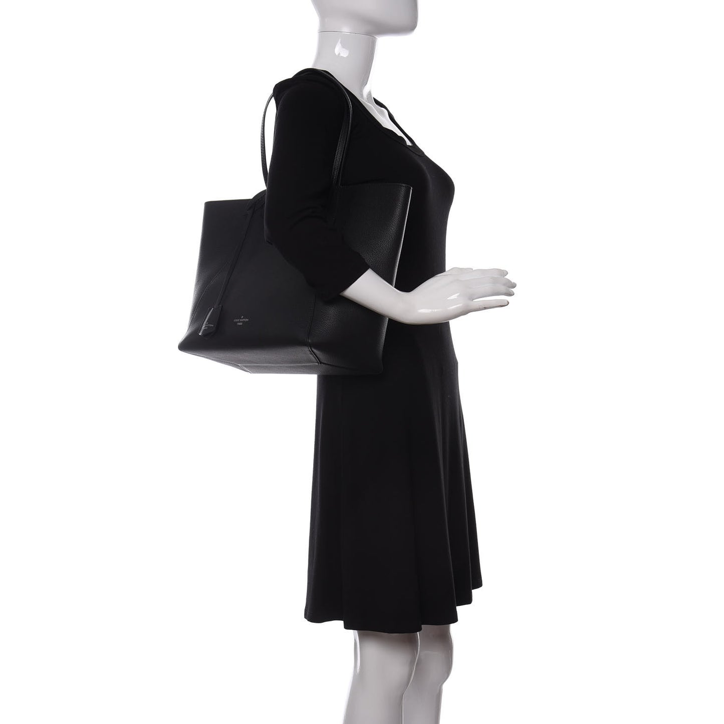 Calfskin Lockme Cabas Black