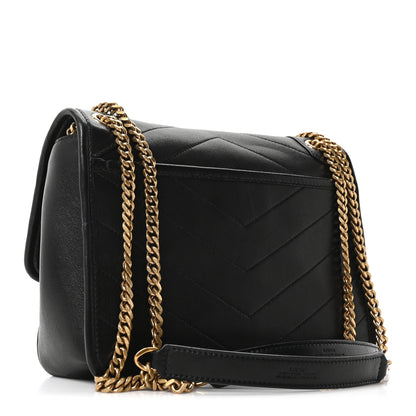 Saint Laurent Lambskin Matelasse Monogram Baby Niki Chain Satchel Black 3 of 10