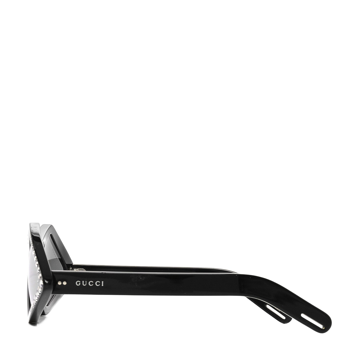 Acetate Geometric Crystal Sunglasses GG0496S Black