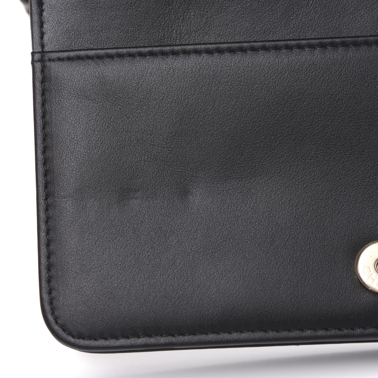 Chanel Aged Calfskin Quilted Gabrielle Wallet On Chain WOC Black 9 of 13