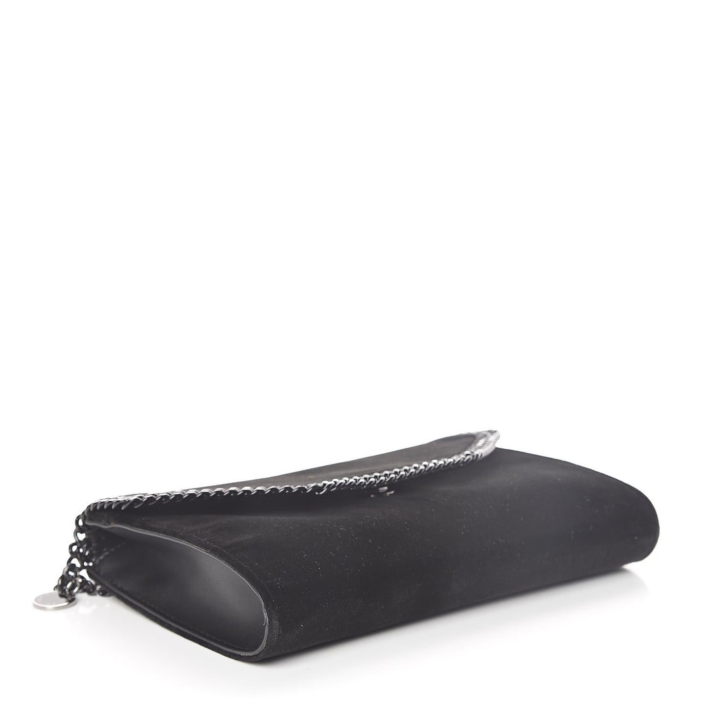 Velvet Effect Falabella Shoulder Bag Black