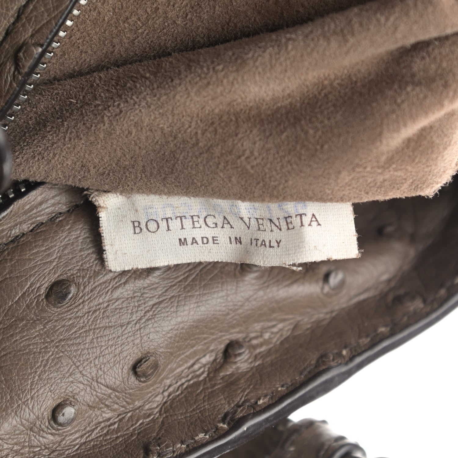 Bottega Veneta Ostrich Small Roma Tote Brown 7 of 12