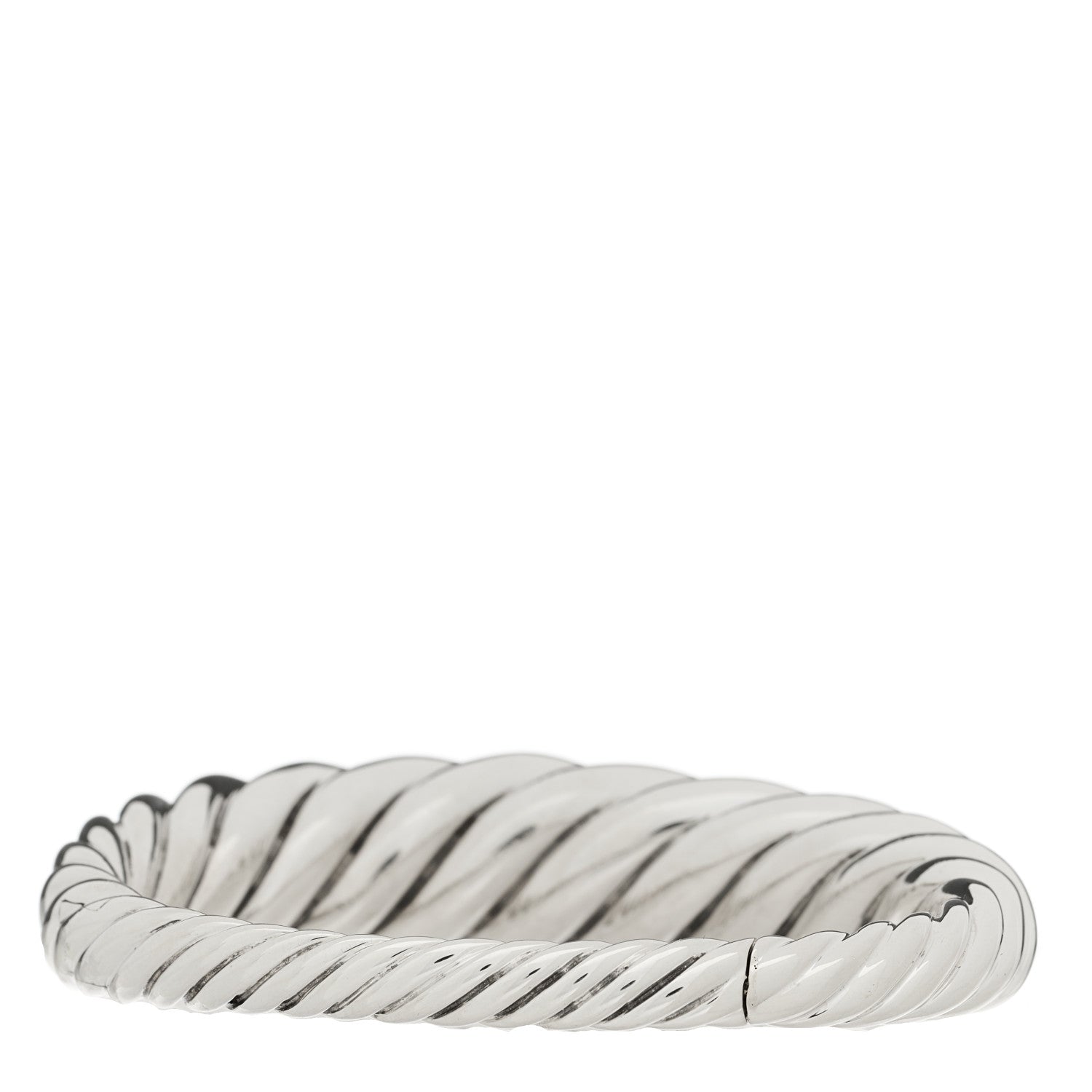 David Yurman Sterling Silver 17mm Pure Form Cable Bracelet 2 of 3