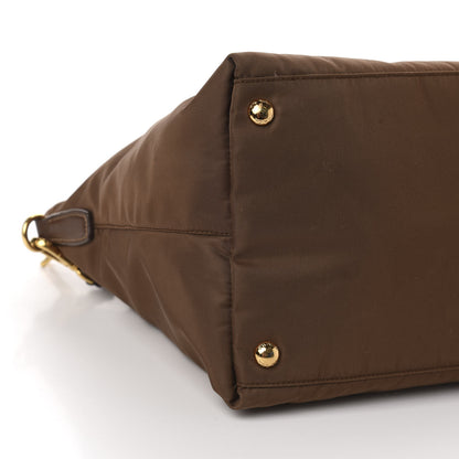 Prada Saffiano Tessuto Nylon Tote Corinto 6 of 14