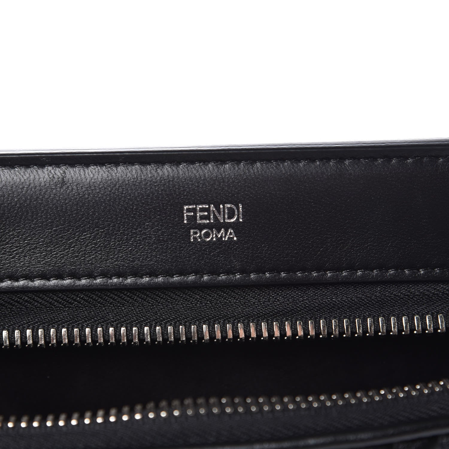Fendi Shiny Nappa Trapuntata Small DotCom Click Chain Satchel Black 7 of 9