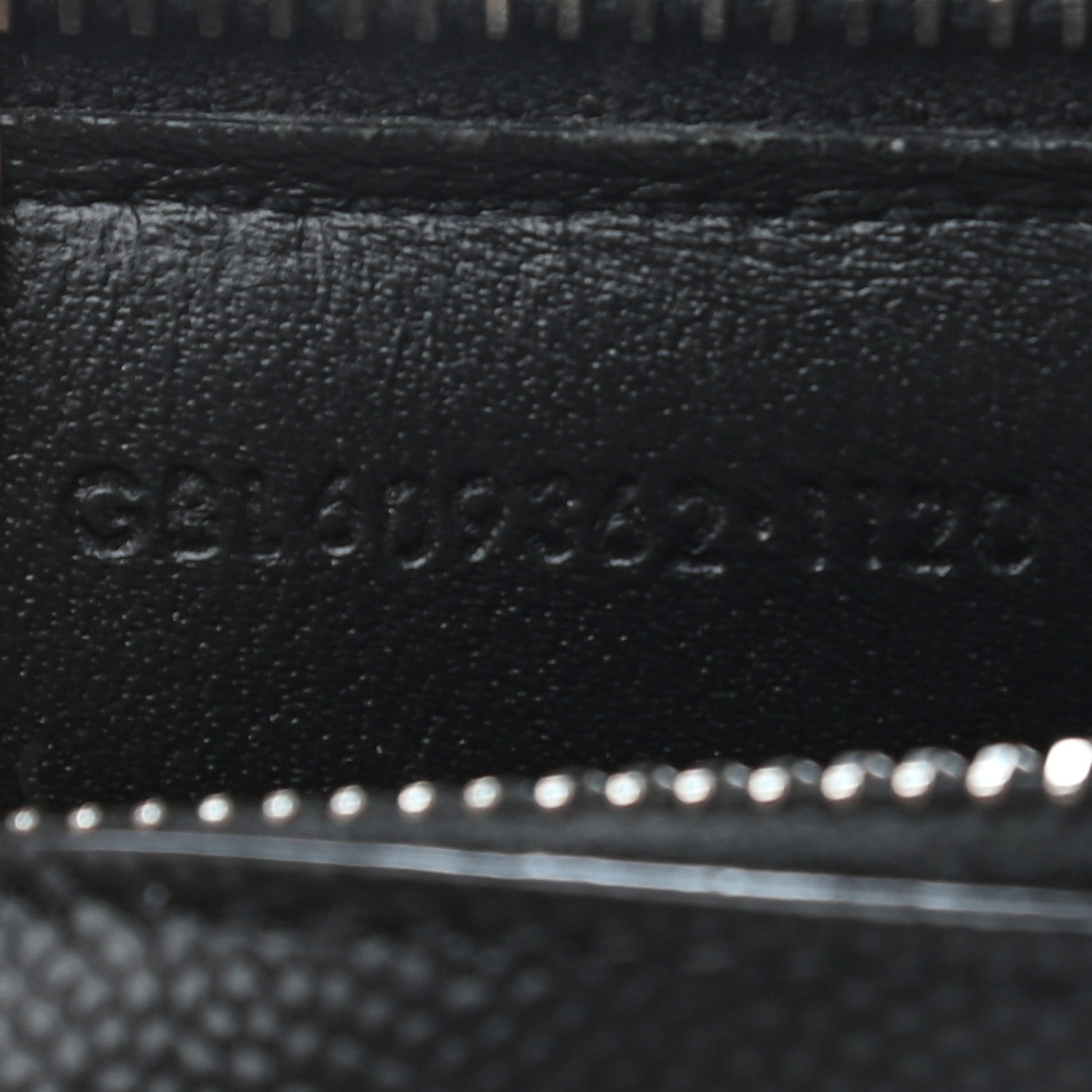 Saint Laurent Grained Calfskin 5 Fragments Zip Pouch Card Holder Black 8 of 8