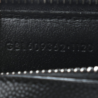 Saint Laurent Grained Calfskin 5 Fragments Zip Pouch Card Holder Black 8 of 8