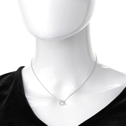 Hermes 18K White Gold Diamond Finesse Pendant Necklace 2 of 5