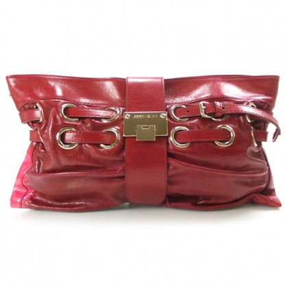 Jimmy Choo Leather Convertible Rio Oversized Clutch Red 1 of 8