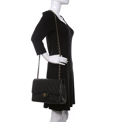 Chanel Caviar Quilted Jumbo Double Flap Black 2 of 9