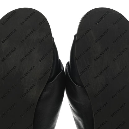 Balenciaga Lambskin Drapy Slide Sandals 37 Black 6 of 11