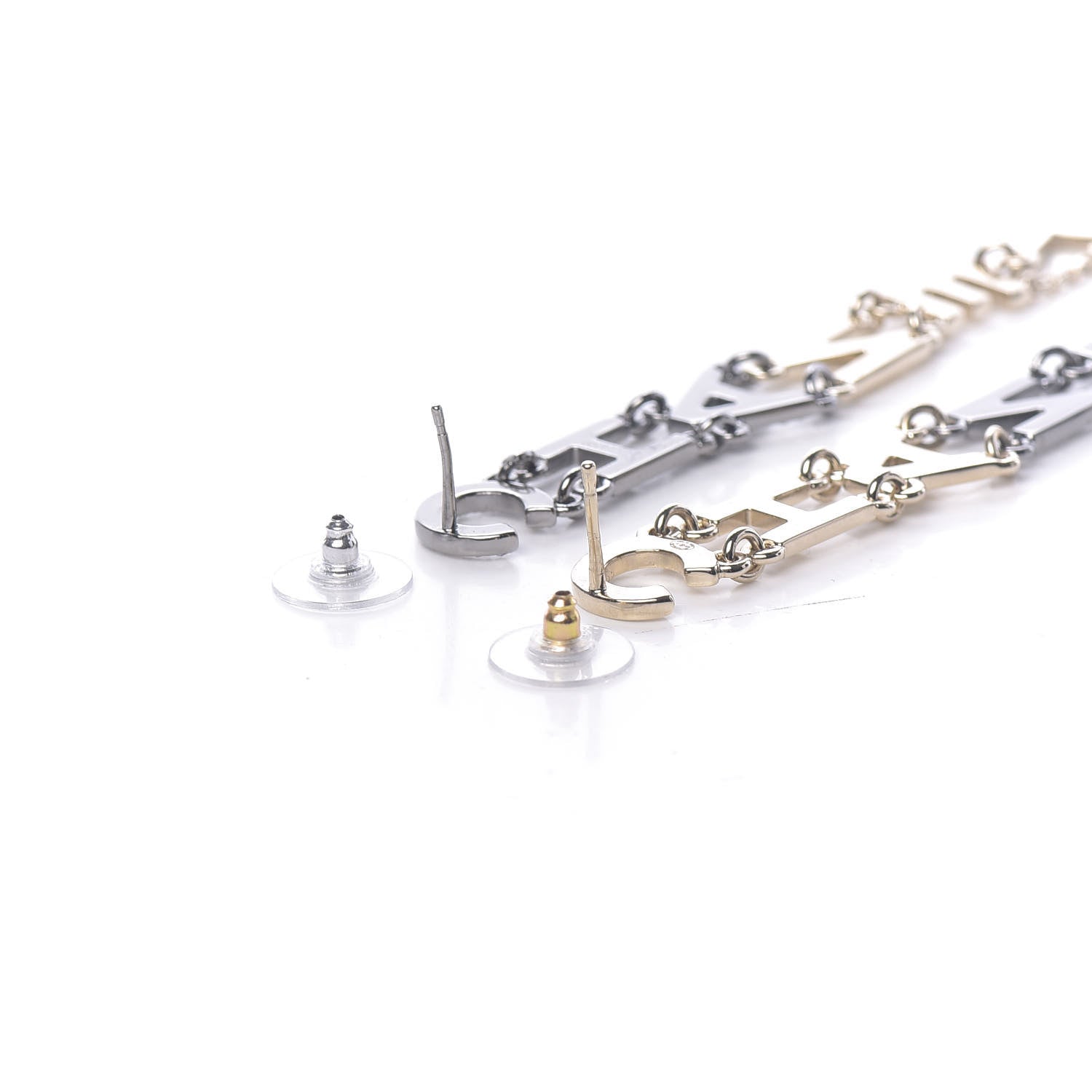 Chanel Crystal Pearl Bright Young Things Earrings Gold Ruthenium 3 of 5