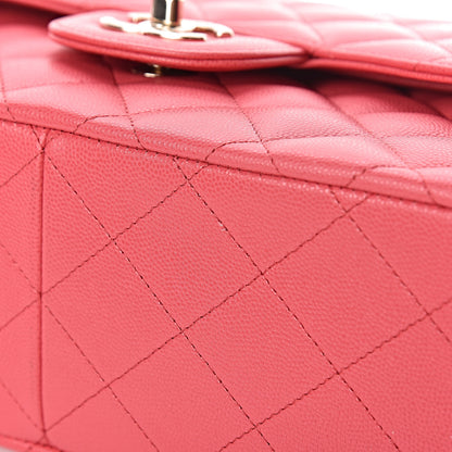 Chanel Caviar Quilted Jumbo Double Flap Dark Pink 11 of 12