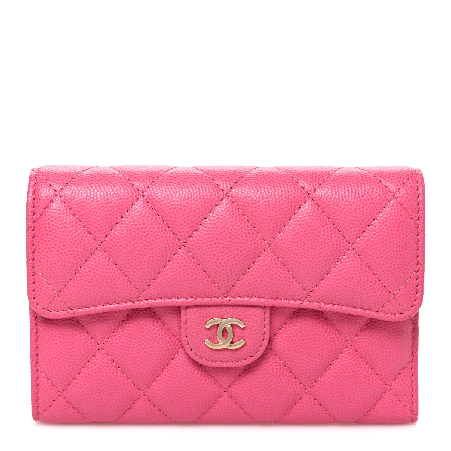 Chanel Caviar Quilted Medium Flap Wallet Pink 1 of 9