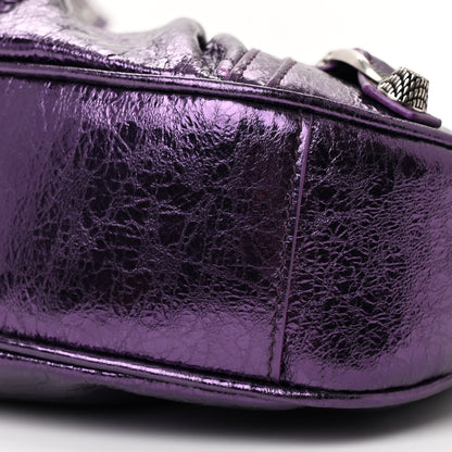 Balenciaga Metallic Agneau Arena Le Cagole Shoulder Bag XS Met Mauve 12 of 12