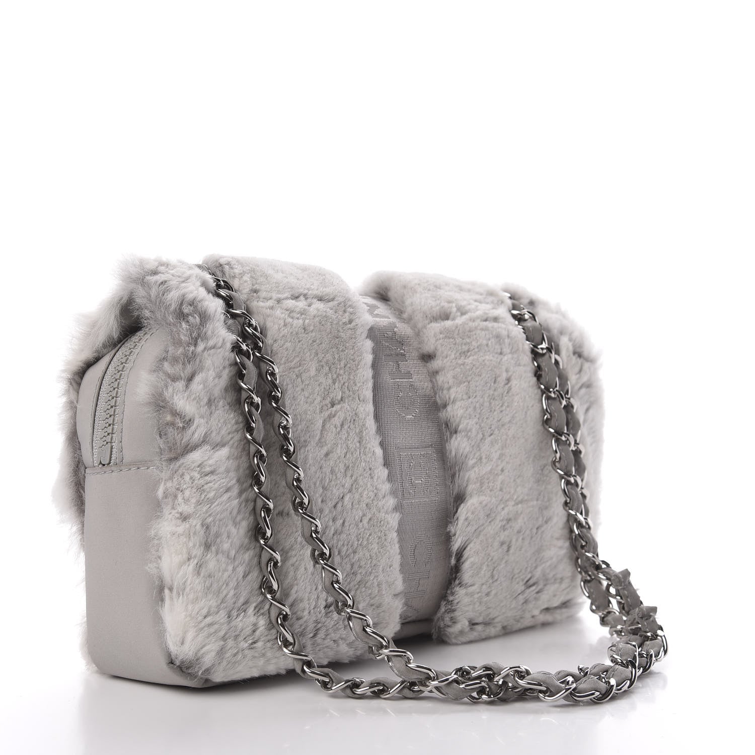 Chanel Rabbit Fur Sport Flap Grey 3 of 11