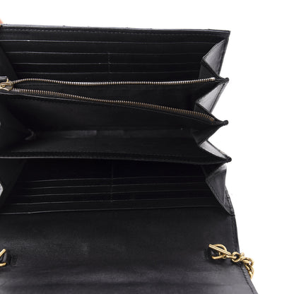 Gucci Calfskin Matelasse GG Marmont Chain Wallet Black 5 of 15