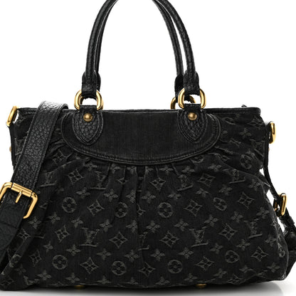 Louis Vuitton Denim Neo Cabby MM Black 7 of 14