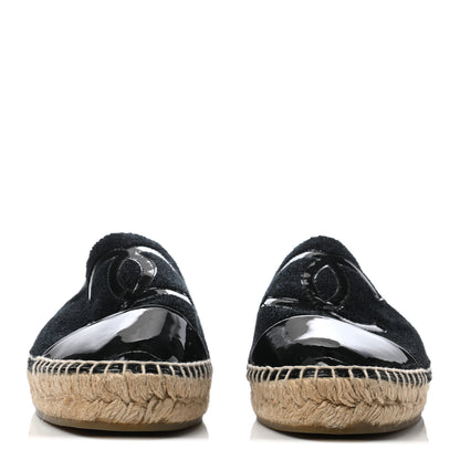 Chanel Fabric Patent Calfskin CC Espadrilles 41 Black 2 of 8