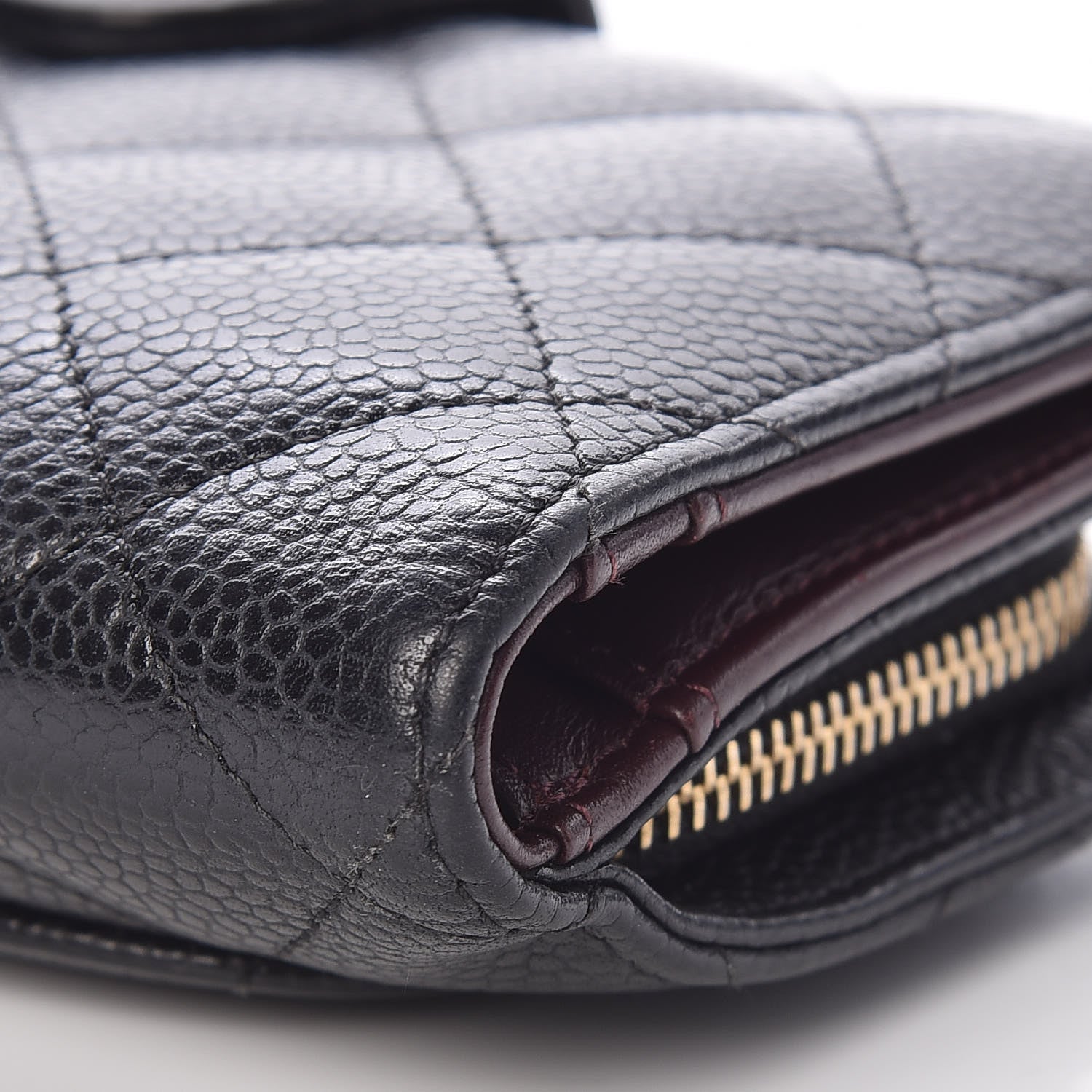 Chanel Caviar Quilted Zipped Pocket Wallet Black 9 of 12