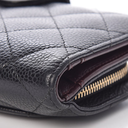 Chanel Caviar Quilted Zipped Pocket Wallet Black 9 of 12