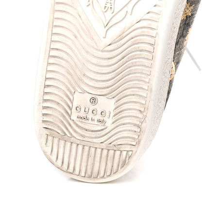 Gucci GG Supreme Monogram Bees Ayers Web Womens Ace Sneakers 38.5 Beige Oro Green Red 7 of 13