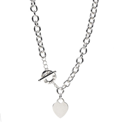 Tiffany Sterling Silver Heart Tag Toggle Necklace 1 of 4
