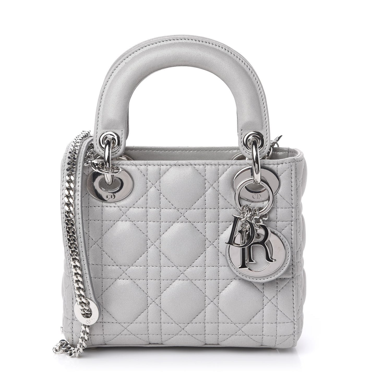 Lambskin Cannage Mini Lady Dior Grey