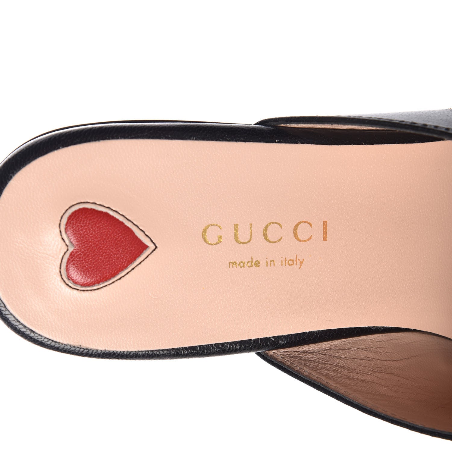 Gucci Goatskin Bee Star Embroidered Womens Princetown Slippers 35 Black 7 of 8
