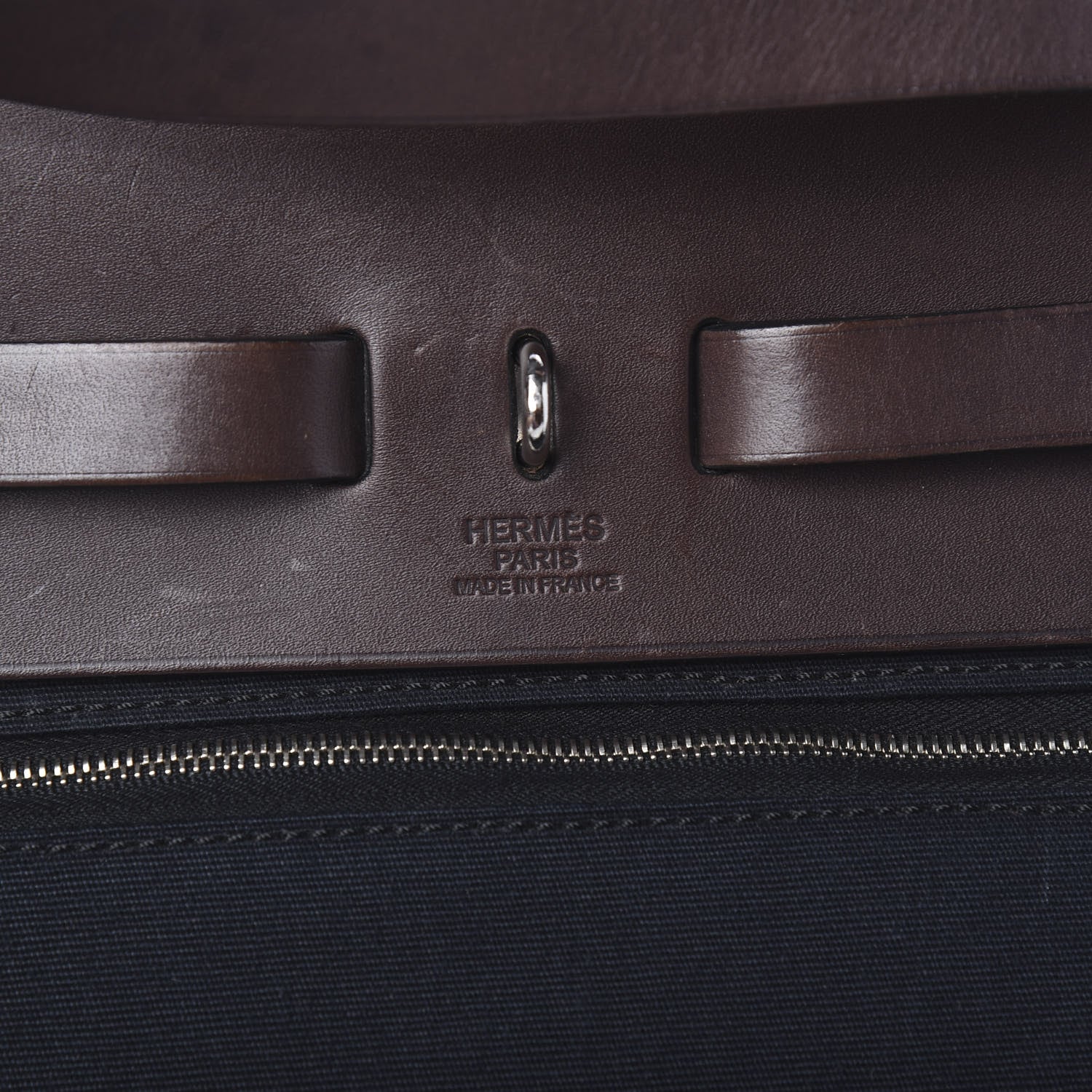 Hermes Toile Vache Hunter Herbag Zip PM 31 Bleu Marine Ebene 6 of 9