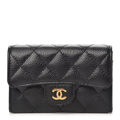 Chanel Caviar Quilted Flap Card Holder Black 1 of 9