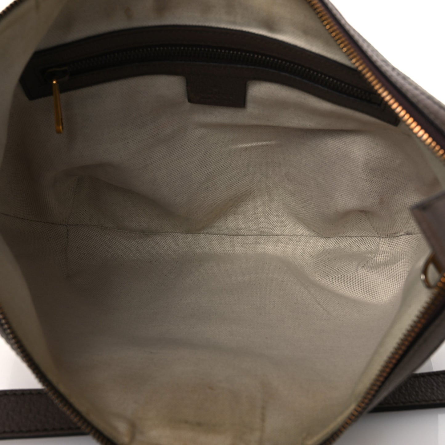 GG Supreme Monogram Web Small Ophidia Half Moon Hobo Brown