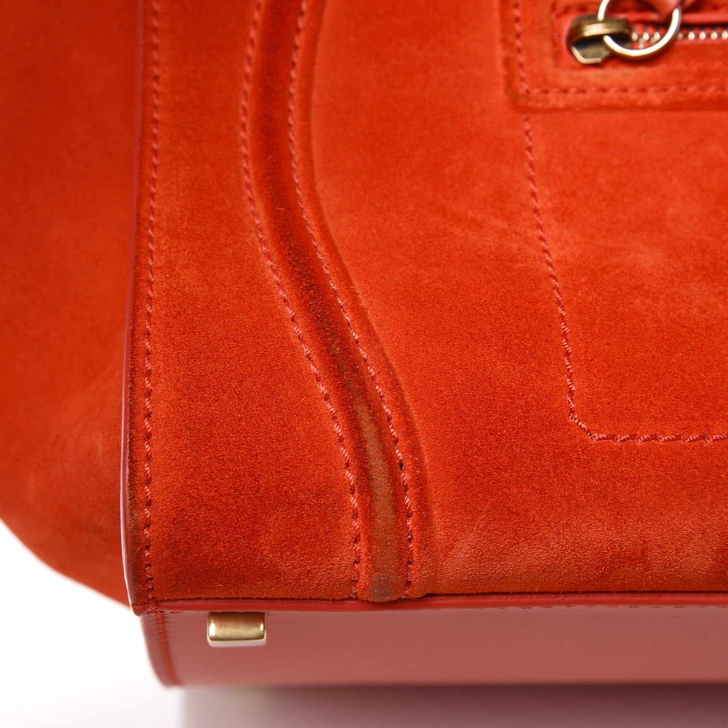 Celine Nubuck Medium Phantom Luggage Bright Orange 7 of 12