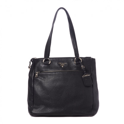 Prada Vitello Daino Tote Black 1 of 8