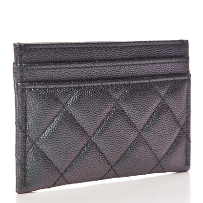 Chanel Iridescent Caviar Quilted Card Holder Black 3 of 9