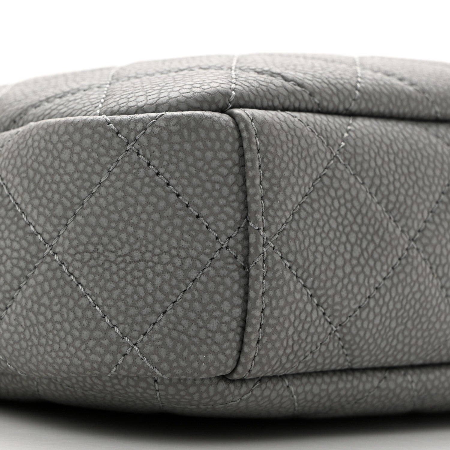 Chanel Iridescent Caviar Flat Quilted Small Coco Tassel Camera Case Grey 9 of 10