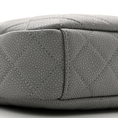 Chanel Iridescent Caviar Flat Quilted Small Coco Tassel Camera Case Grey 9 of 10