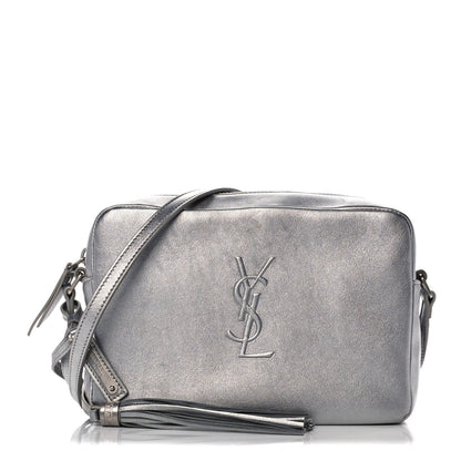 Saint Laurent Metallic Calfskin Monogram Small Lou Camera Bag Silver 1 of 14