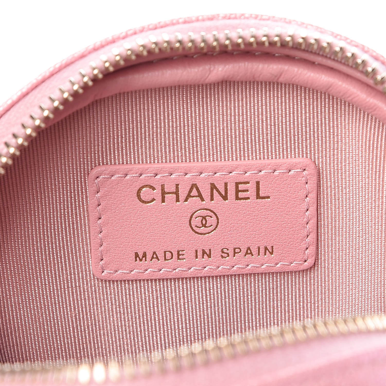 Chanel Iridescent Caviar Quilted Zip Around Classic Coin Purse Rose Pink 6 of 8