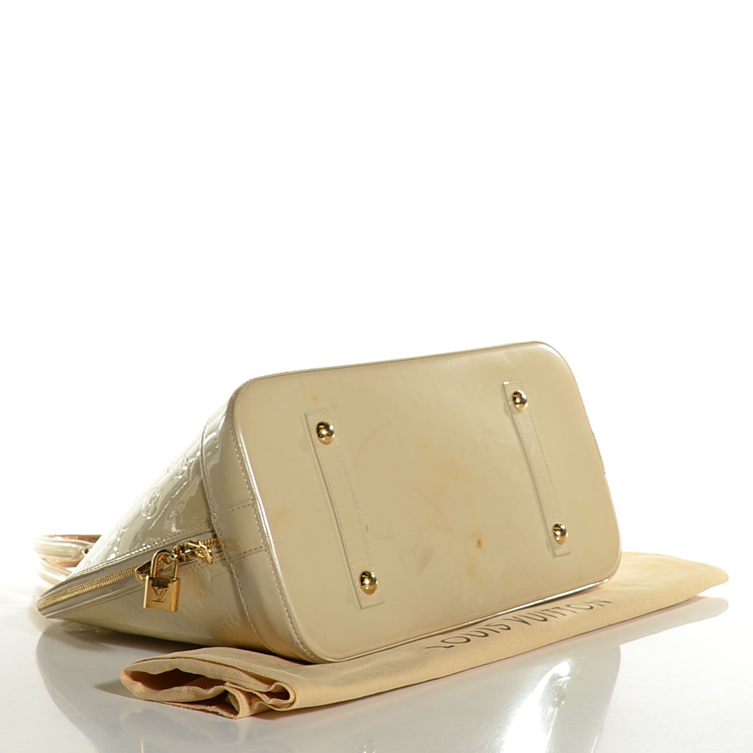 Louis Vuitton Vernis Alma GM Blanc Corail 12 of 16