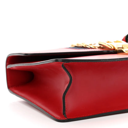 Gucci Calfskin Small Sylvie Shoulder Bag Hibiscus Red 9 of 10