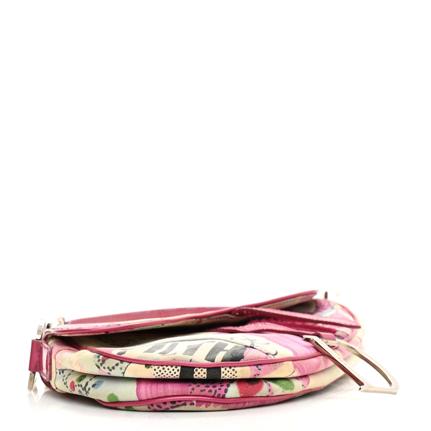 Christian Dior Canvas Filth Saddle Bag Multicolor 4 of 16
