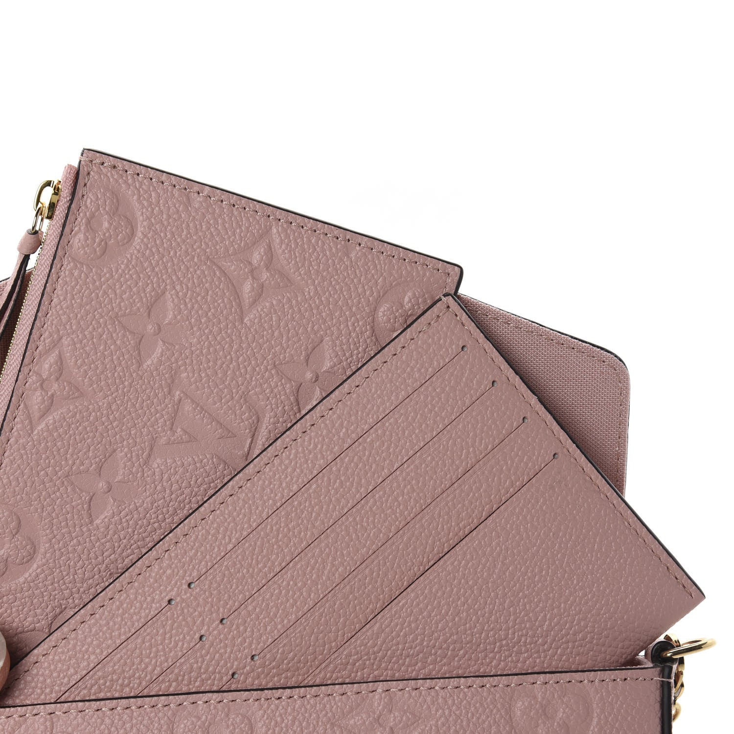 Louis Vuitton Empreinte Pochette Felicie Chain Wallet Rose Poudre 7 of 10