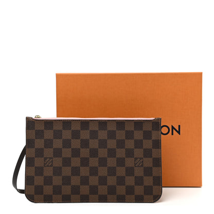 Louis Vuitton Damier Ebene Neverfull MM GM Pochette Rose Ballerine 8 of 8