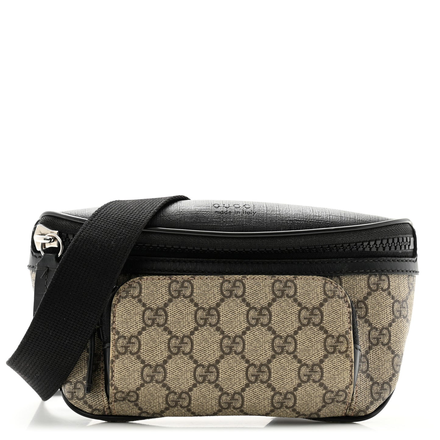 GG Supreme Monogram Belt Bag Black