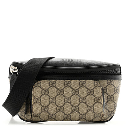 Gucci GG Supreme Monogram Belt Bag Black 1 of 12