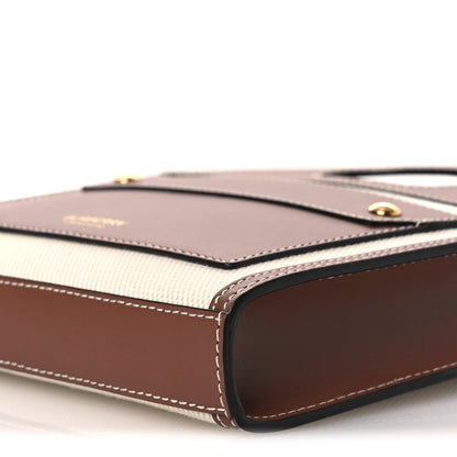 Burberry Smooth Calfskin Canvas Two Tone Micro Pocket Bag  Malt Brown Tan 11 of 11