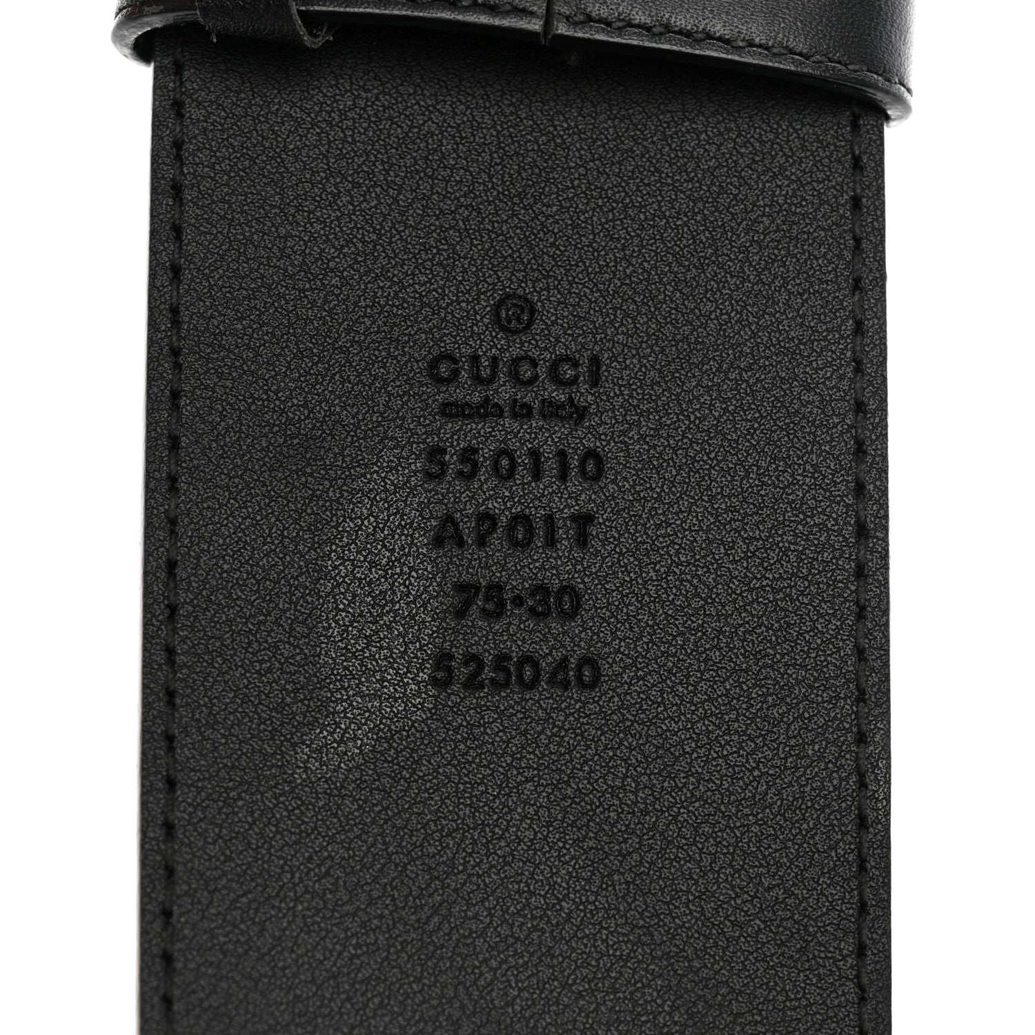 Gucci Calfskin Crystal Double G 55mm Belt 75 30 Black 3 of 9